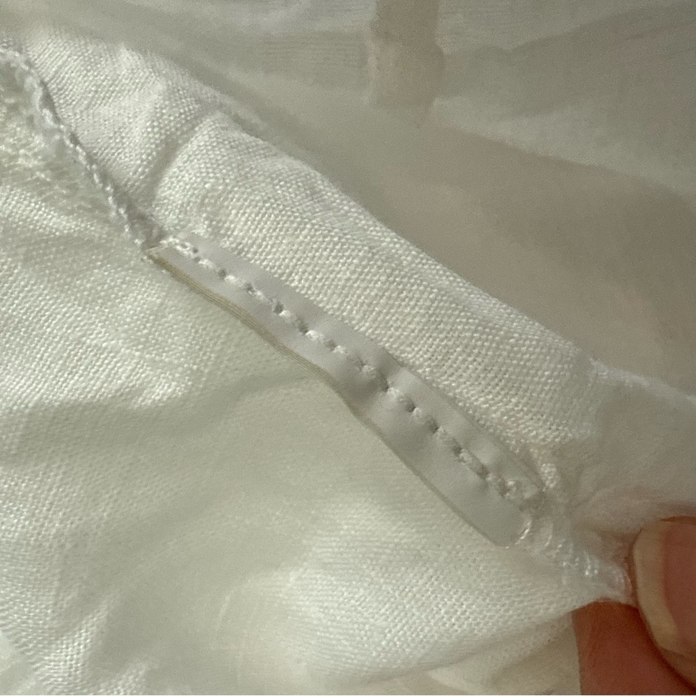 MaxMara Ivory Button-Down Linen Shirt - Picture 8 of 9